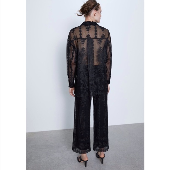 Zara embroidered organza shirt - Picture 10 of 16